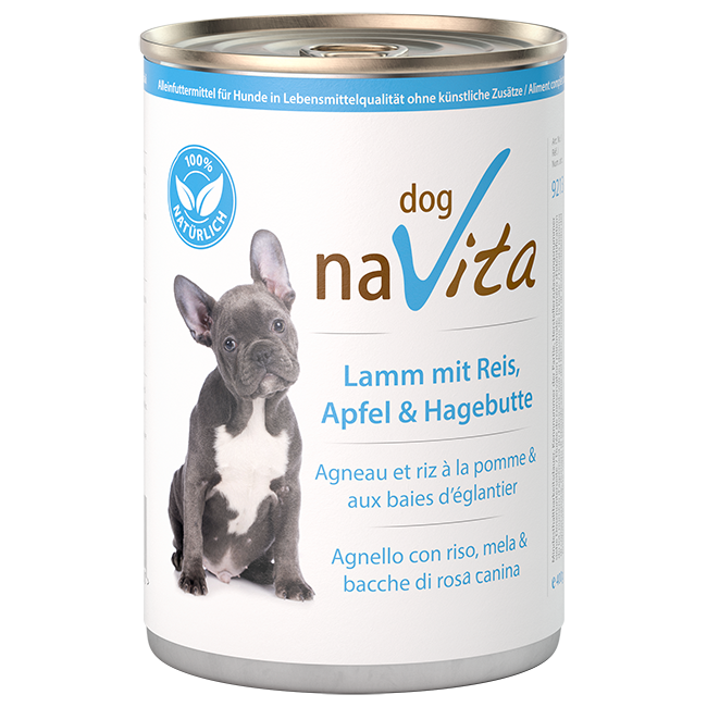 Lamm mit Reis, Apfel & Hagebutte 400g